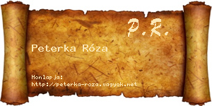 Peterka Róza névjegykártya